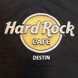 Hard Rock Cafe Destin Graphic Shirt Black Size Medium